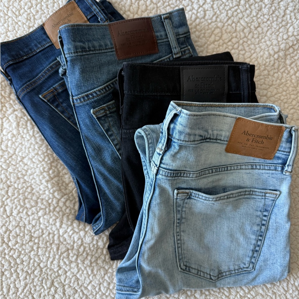 Abercrombie & Fitch Men's Slim Jeans - Black, Dark Blue, Light Blue